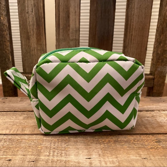 Monogram "S" Cosmetic Bags Set of 2, Blue & Green "S" Cosmetic Bags, Makeup Bags - Picture 13 of 16